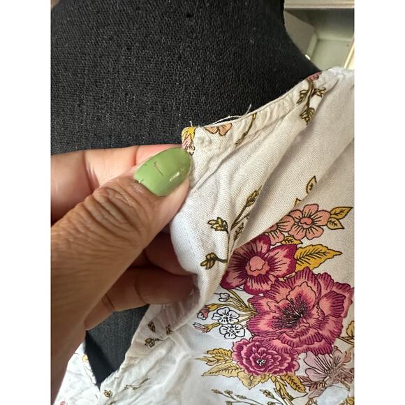 Torrid Challis Caplet Skater Dress – Women’s 3X, Cream Floral Surplice Neck - Picture 6 of 8